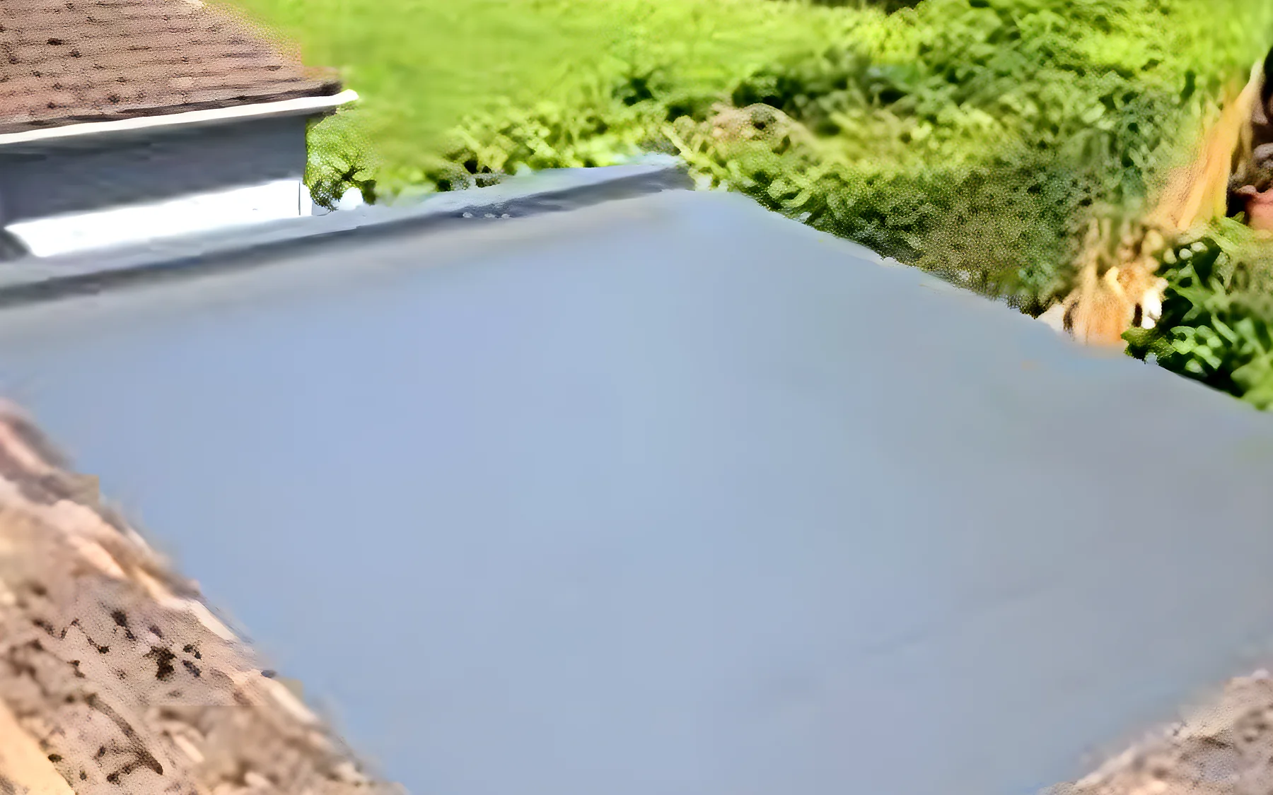 A GRP flat roof finished in grey