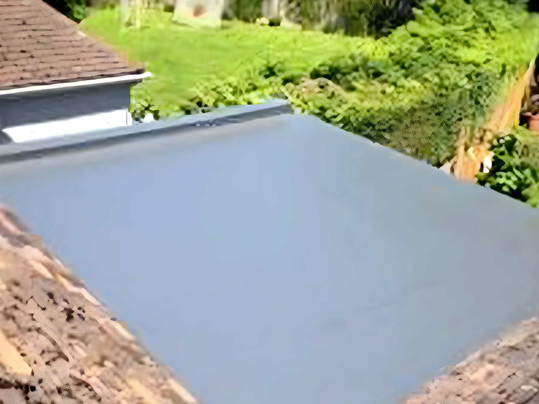 A GRP flat roof finished in grey