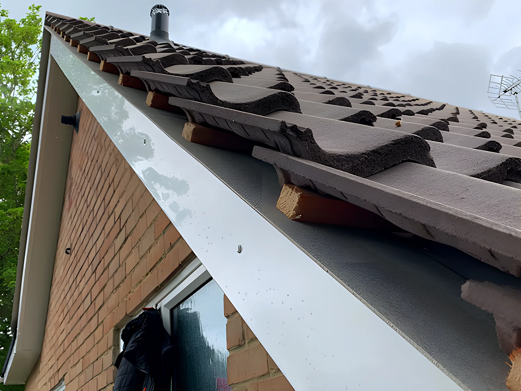 A gable with new soffits and bargeboards