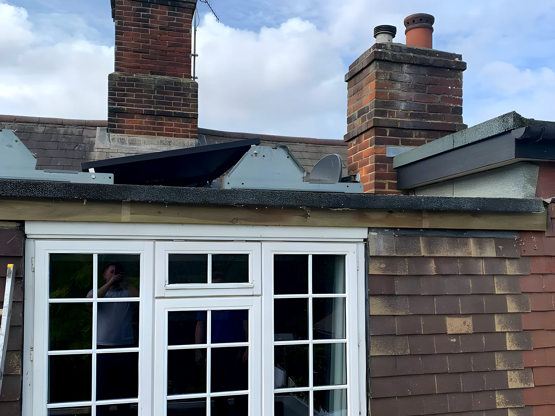 A house with new white fascias and soffits