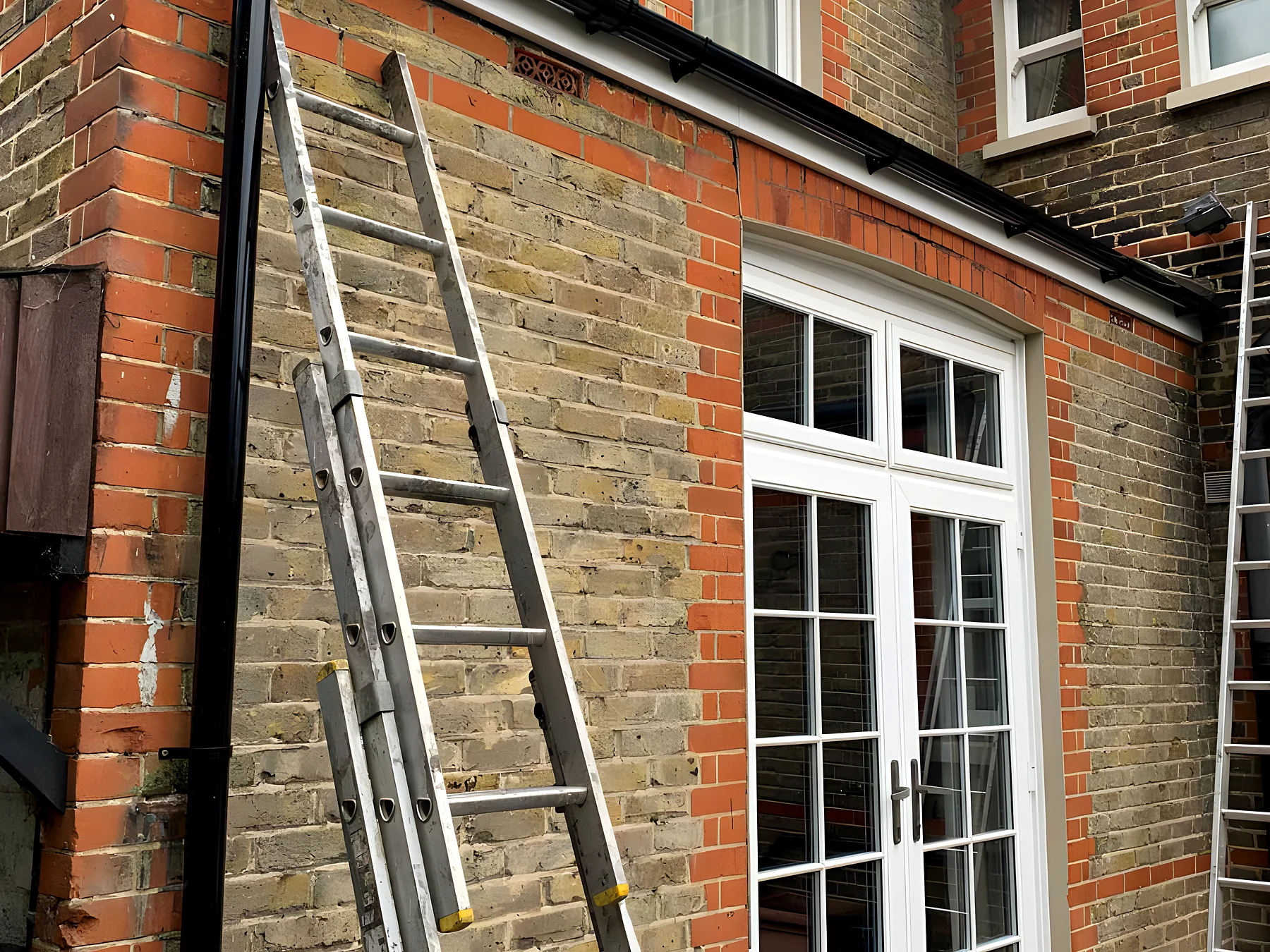 New uPVC fascias going on to a brick house